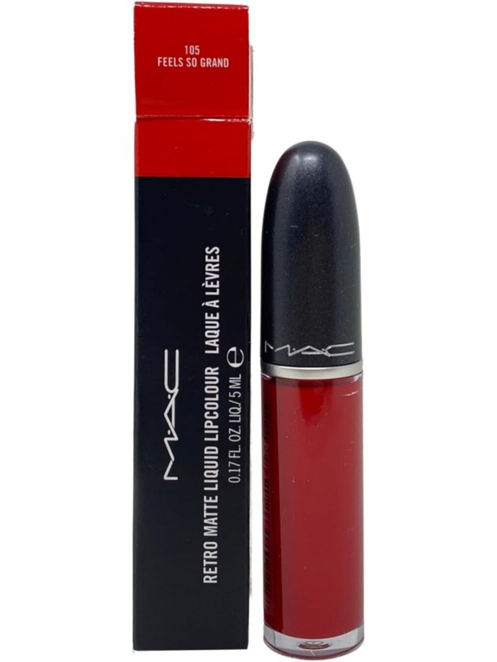 Deep True Red Liquid Lipstick - Retro Matte Finish, Long-lasting Color, 0.17 oz